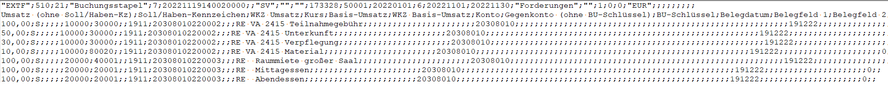 DATEV Exportdatei